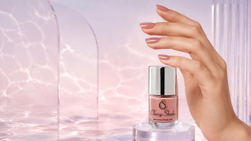 Glossy Pink nail polish and manicure inspiration