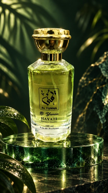 Al Yumna Hayati perfume showcase
